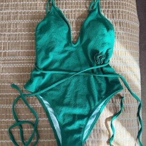 Elegant Green One-Piece Swimsuit
